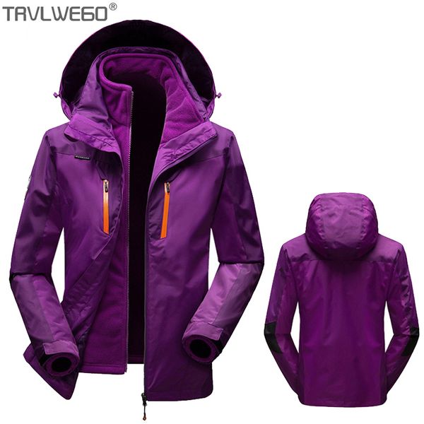 

trvlwego men women winter waterproof coat 3 in 1 jacket hiking skiing trekking climb camping fishing outdoor breathable outwear
