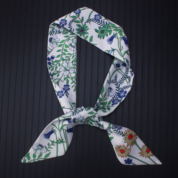 

new imitated twill silk satin multipurpose womens scarf scarves handbag accessorry mixed 50pcs/lot hot, Blue;gray