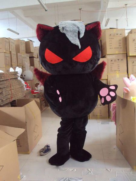 

2018 black cat mascot costume , ing, Red;yellow