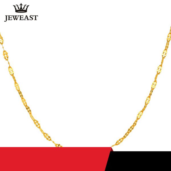 

24k pure gold necklace real au 999 solid gold chain nsimple fashion upscale trendy classic fine jewelry sell new 2018, Silver