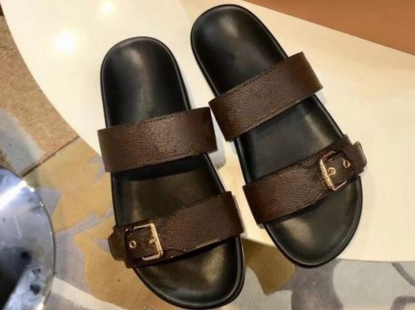 

Топ новый двойной пряжкой тапочки бренд мягкое дно дышащая мода мужская повседне