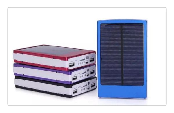 

30000 mah solar charger and battery 30000mah solar panel dual charging ports portable power bank for all cell phone table pc mp3 10pcs