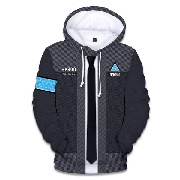 

mrwonder 2018 new autumn spring men fashion 3d digital print hoodie casual hooded loose type, Black