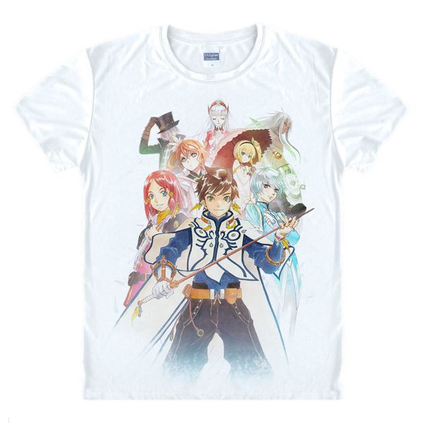 

tales of zestiria t-shirts multi-style short shirts naoki yamamoto teiruzu obu zesutiria sorey edna cosplay shirt tee-style218-no10, White;black