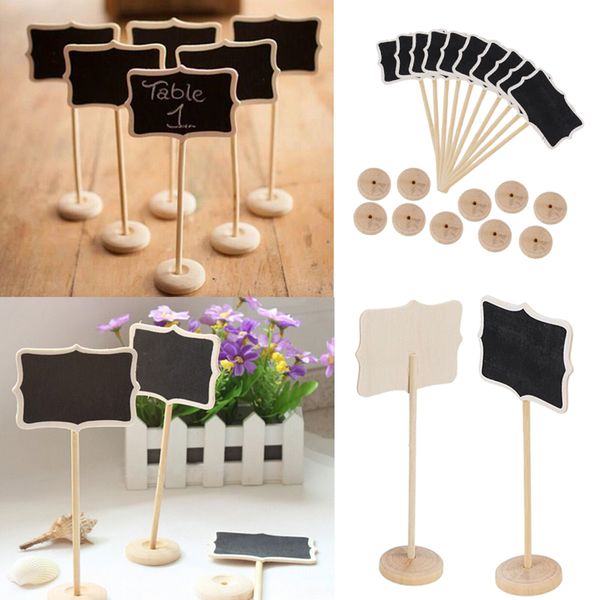

2 pcs/lot classic mini blackboard clip on message wooden small chalkboard for wedding party buffets table high quality