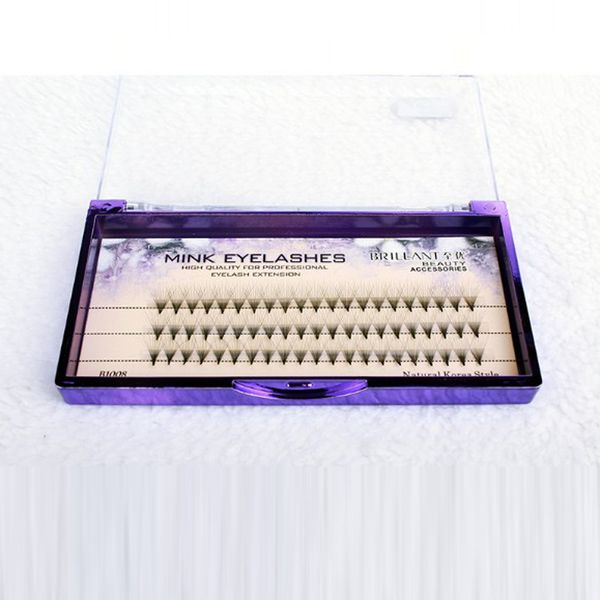 

0.07mm synthetic mink lashes individual false eyelash extension 60 clusters 10 strands thick fake eye lash 8mm-13mm