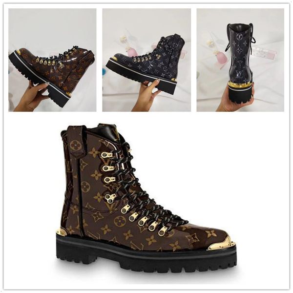 

2019 brand fashion luxury designer women shoes mid boots superstar new retros thick heel boots luxury men womens shoes boots, Black