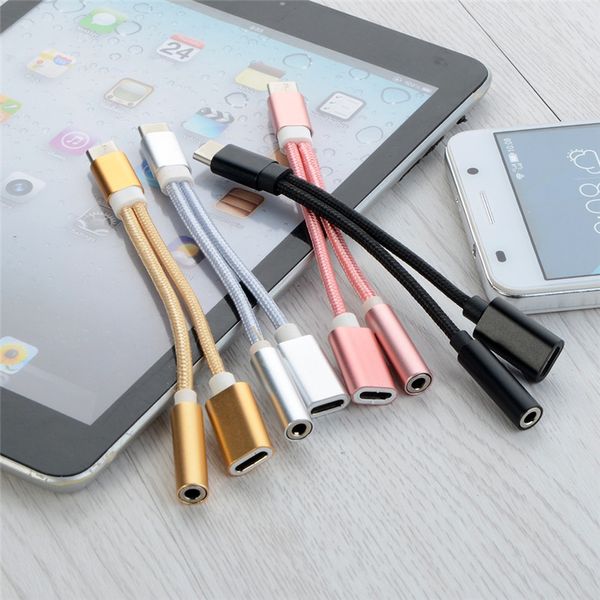 

2 in 1 charger audio type c earphone headphone jack adapter connector cable 3 5mm aux headphone jack audio adapter for am ung galaxy