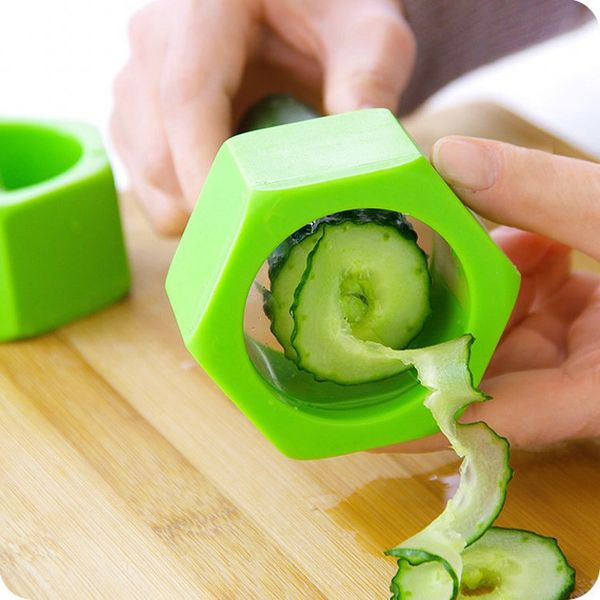

новый портативный кухня гаджеты растительное spiralizer спираль растительного резки измельчители овощечистка резак огурец морковь терка кухо