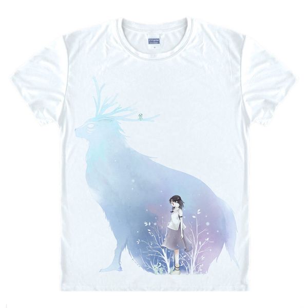 

mononoke hime princess mononoke anime t shirt emishi prince ashitaka kawaii tshirt t-shirt printed short printed shirts tee-style413-1no11, White;black
