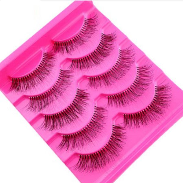 

5 pairs/set women's fashion five pairs pretend eyelashes messy dens makeup fashion accessory tool false eyelashes