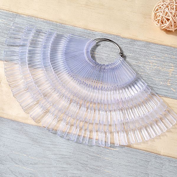 

50 pcs/set 3 tips nail color chart palette fan-shaped 150 colors nail art practice design training polish color display card