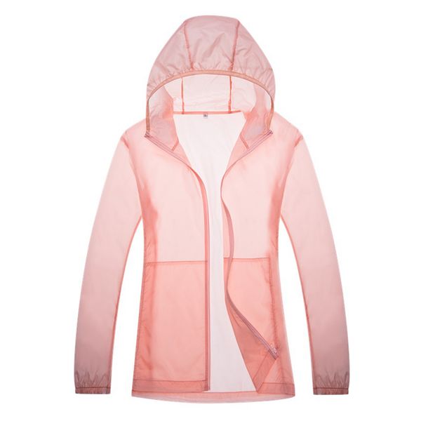 

men women uv sun-proof zipper pockets running sports jacket jogger breathable hooded jacket fitness sportswear plus size, Black;red