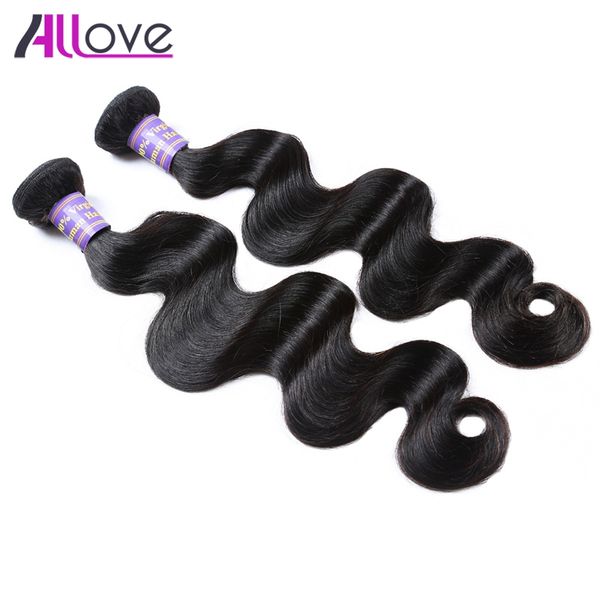 

brazilian virgin hair peruvian human hair weave weaves malaysian hair bundles body wave straight 2bundles indian for extension extensions, Black