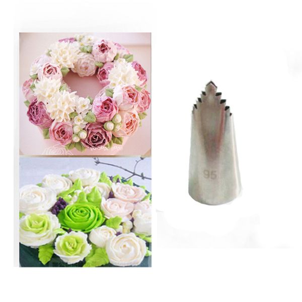 

#95 leaves tube decorating tip stainless steel icing fondant piping decorating nozzles pastry tools kh050