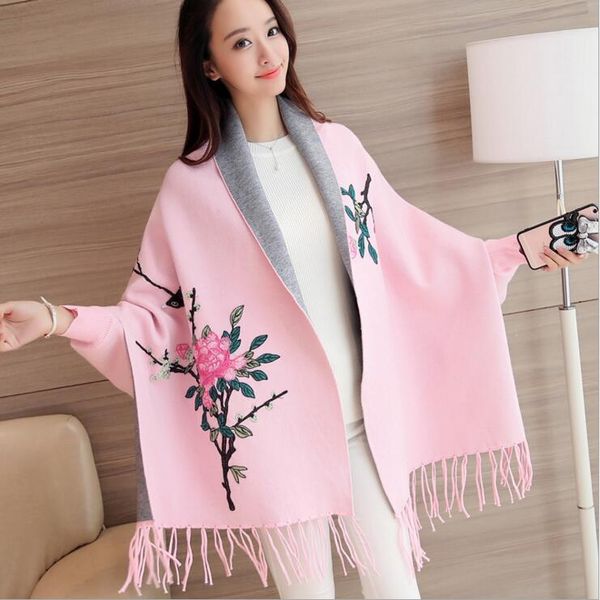 

2018 women's sweaters for winter female cardigan leisure long sleeve slim thin out jacket long section, White;black