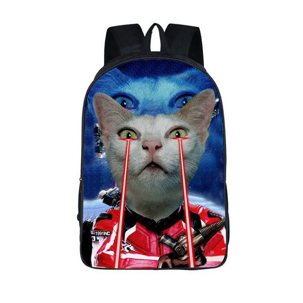 

funny space cat unicorn backpack laser cat kitty backpacks children school bags for girls school backpacks for teenagers bag