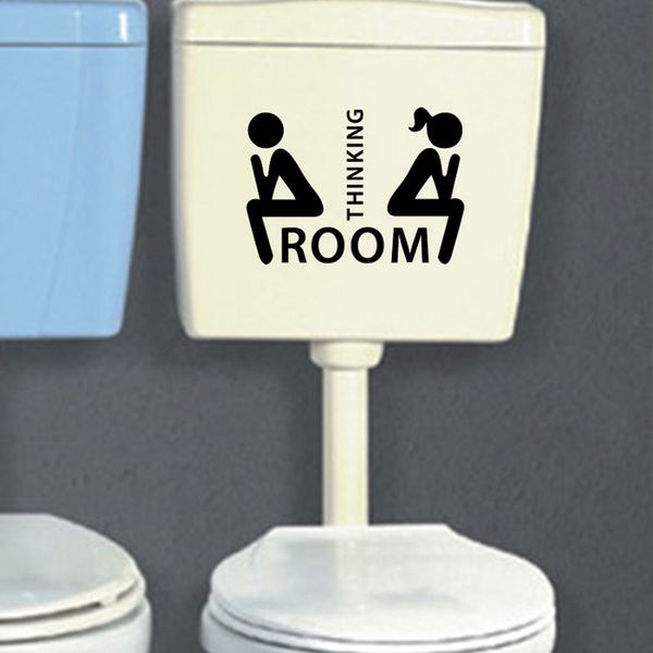 

diy thinking room toilet wall stickers funny bathroom pedestal stickers wc decals creative diy