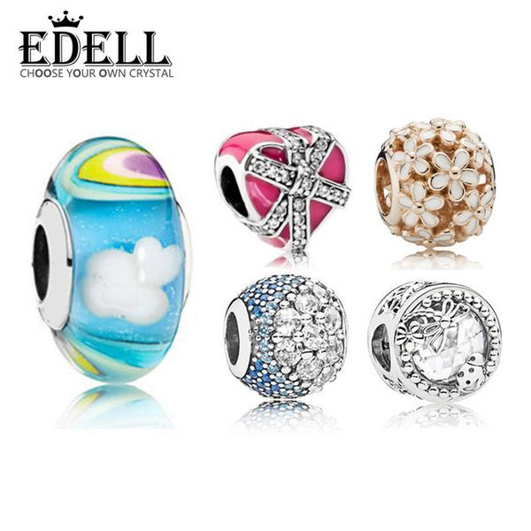 

новые 100% стерлингового серебра 925 новая выставка charm beads радужные стеклянные бусины подходят diy браслет подарков, Black