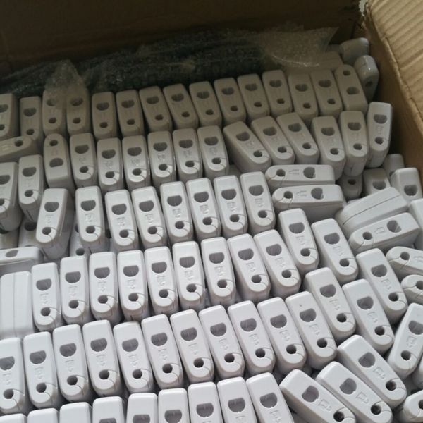 

500pcs/lot EAS System Retail Shop Display Hook Anti Theft Stop Lock Pegboard Slatwall White Color ABS 6mm Pore Size