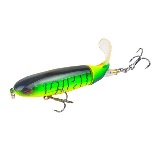 

whopper popper 10cm/13.2g ater fishing lure artificial bait hard plopper soft rotating tail fishing tackle hooks c18110601