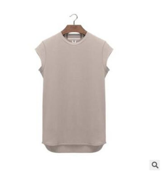 

new trend summer tank for mens fitness clothing men active sleeveless shirt with  3xl, Gray