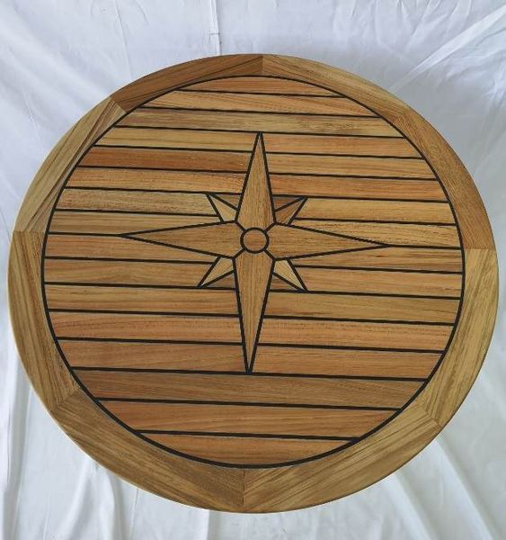 

Marine boat rv motorhome teak decking table nautic tar circle 3 ize