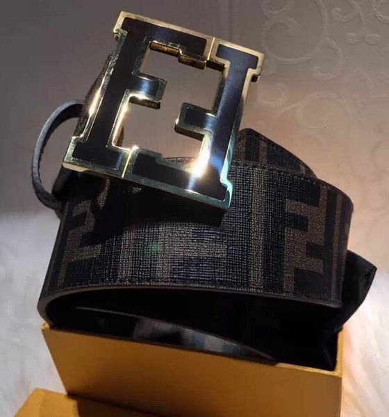 

F BELT Реальная кожа включает коробку с серийным номером Большая пряжка Черный реве