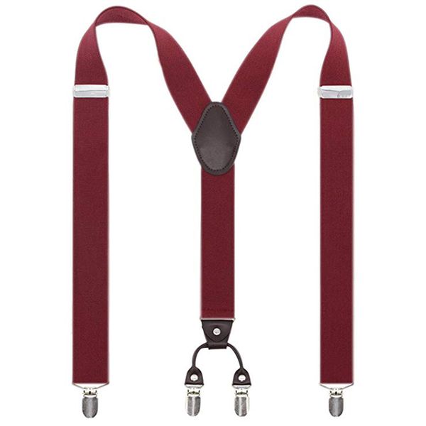 

fashion strap multicolor elastic 6 clip men's trend strap boxed trousers clip, Black;brown
