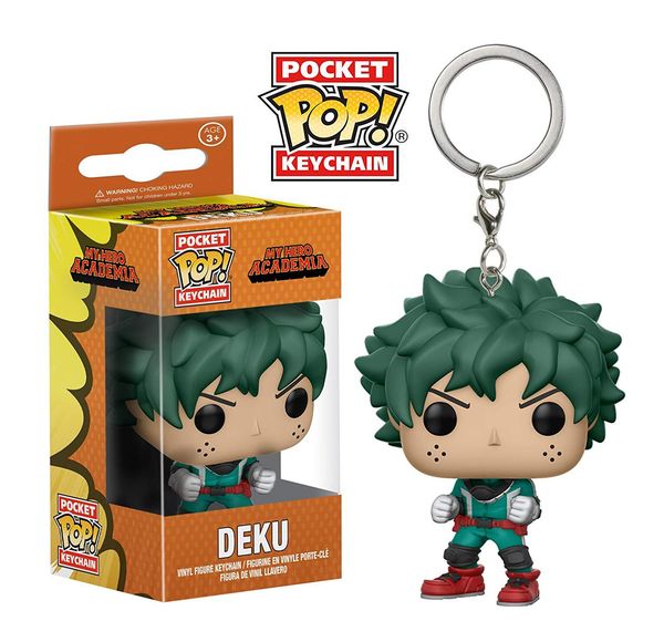 

funko pocket pop keychain - deku my hero academia vinyl figure keyring with box toy gift good quality 384