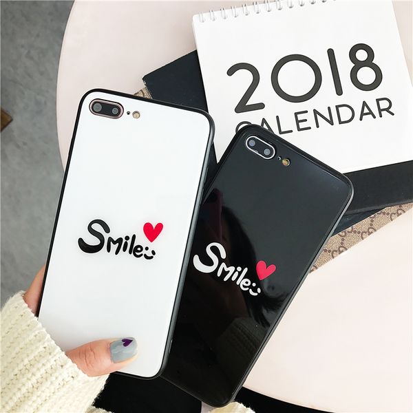 

global hits for iphone 10 glass case new cute smile letters tempered glass case for apple tempered glass cover