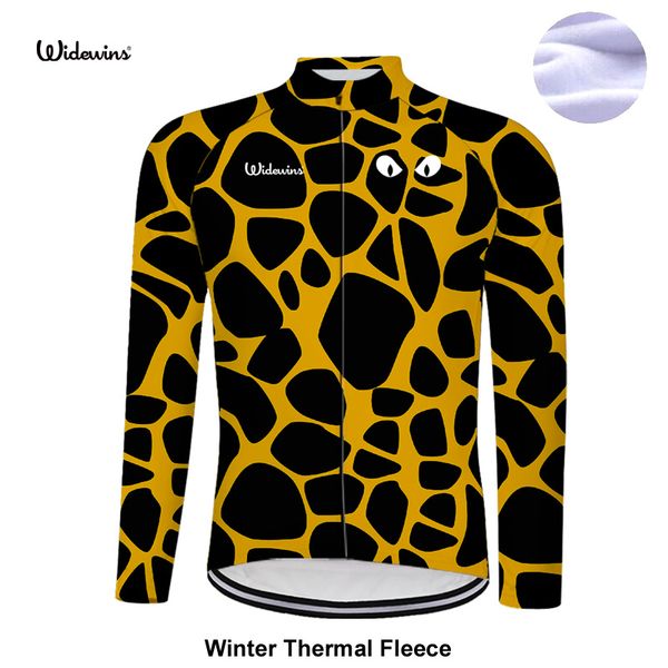

widewins winter thermal fleece cycling jerseys ropa ciclismo long sleeve bicycle clothing mtb bike clothes sportswear 6548, Black
