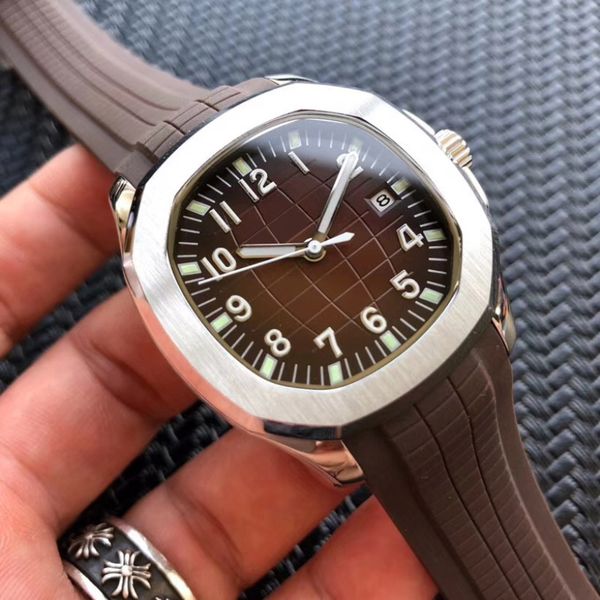 

Роскошные механические автоматические часы для мужчин высокое качество 40 мм резиновый ремешок 5167 наручные часы мужская мода Aquanaut Марка часы