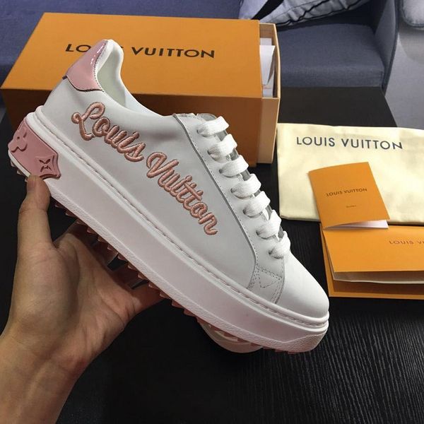 

Высокое качество кроссовки Повседневная обувь натуральная кожа кроссовки тренеры полосы обуви мода Повседневная обувь тренеры для женщины желание Box 04