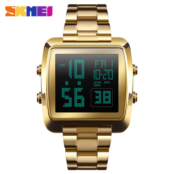 

skmei digital watch man outdoor luxury male clock luxury fashion countdown chrono new men's watches relogio masculino 1369, Slivery;brown