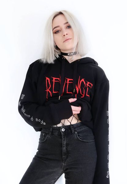 

new autumn sweatshirt hooded men and women casual hip hop sweatshirt gothic alphabet rewenge no glory hoodie sweatshirt black