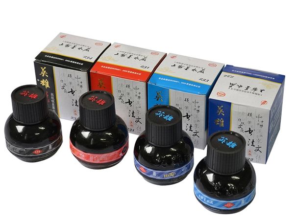 

fountain pen ink classic hero 60ml glass ink bottles 4 colors to choose ing