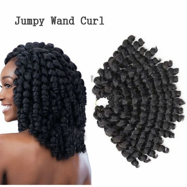 2019 8inch Crochet Synthetic Hair Extensions Jumpy Wand Curl