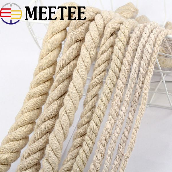 

eco-friendly durable natural cotton twisted cord high tenacity home bag decorative rope diy home textile accessories craft, Black;white
