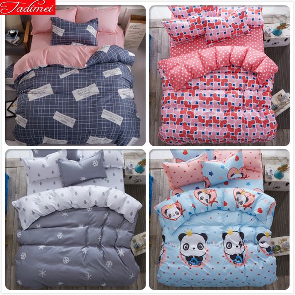 

2018 new soft cotton 3/4 pcs bedding sets kids child single twin  king size duvet cover quilt pillow case bedspreads