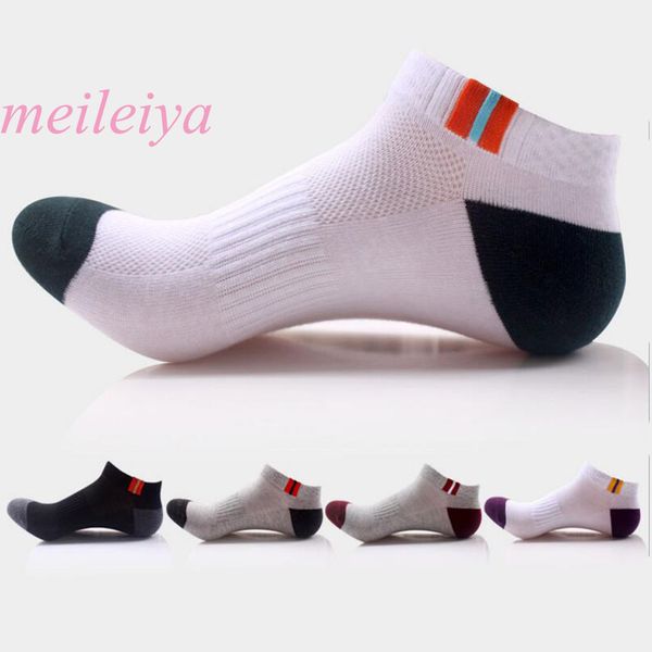 

mei lei ya 5 pairs / bag new cotton men's socks breathable mesh casual socks fashion men's tide boat, Black
