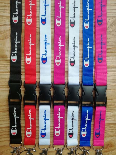 

Dhl 100pc champion lanyard for keychain key badge holder champion mobile phone trap for iphone um ung fa hion de ign lanyard