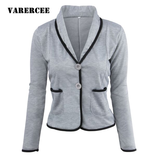 

varercee spring autumn ladies blazers 2018 new women suits long sleeve casual notches short blazers and jacket women outwear, White;black