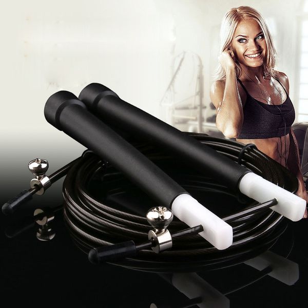 

3m adjustable steel wire jump rope bearing speed skipping skip crossfit fitnesss equimpment home gym exercise workout