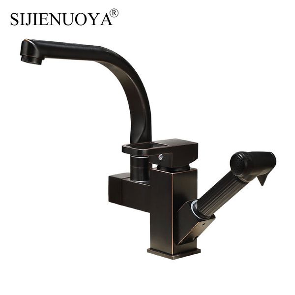 

черный кухонный кран водопроводный кран вытащить вниз экономии воды смеситель раковина раковина смеситель смеситель кухонные смесители горяч