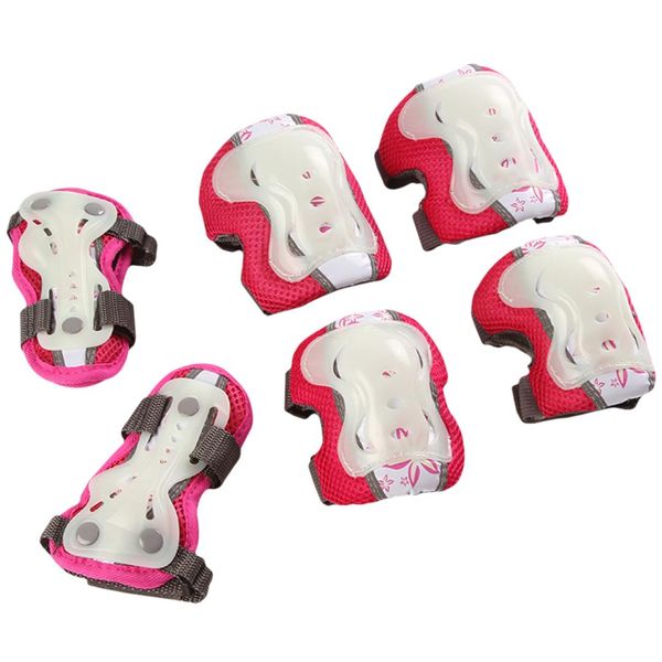 

roller skating sport protective pad knee pad elbow guard hand guard sports safety set for children - pink s m, Black;gray