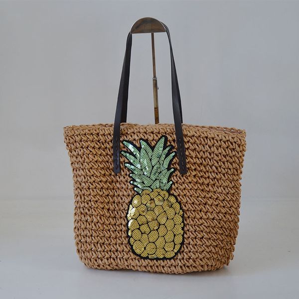 

новая япония и южная корея европейская и американская мода соломенная сумка пляжная сумка с рисунком из бумаги женская повседневная сумка