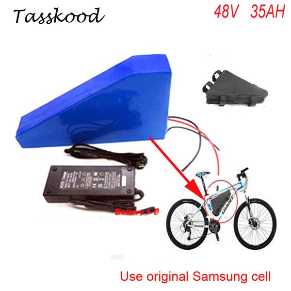 

electric bike battery 48v 35ah triangle battery use samsung cells 48v 1000w bafang bbs03 electric bike lithium batteries