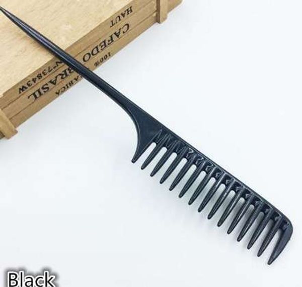 

1 pc 2 colors professional tip tail comb for salon barber section hair brush hairdressing tool diy hair wide teeth combs4805285, Silver