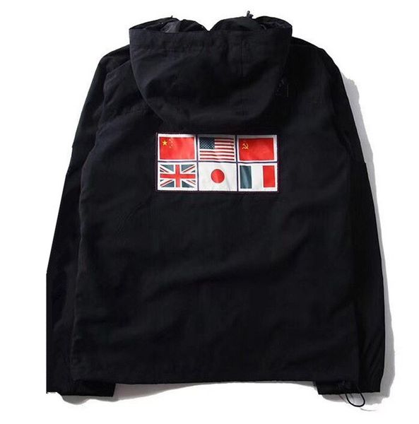 

2018 men brand clothing plus-size Jacket Reflective jackets coats Male fashion Windbreaker Coat Hooded embroidery outerwear